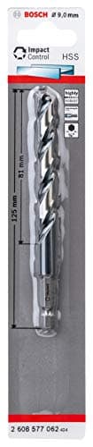 Image of Bosch Professional Impact Control HSS Twist Drill Bit (for metal, 9 x 81 x 125 mm, accessories for impact drills)