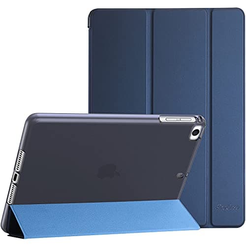 Image of ProCase iPad mini Case for 7.9 inch iPad mini 5 2019 / Mini 4 3 2 1 (Old Model), Slim Soft TPU Back Cover Trifold Stand Folio Smart Case for iPad mini 5th Generation, iPad mini 4 3 2 1 -Navy