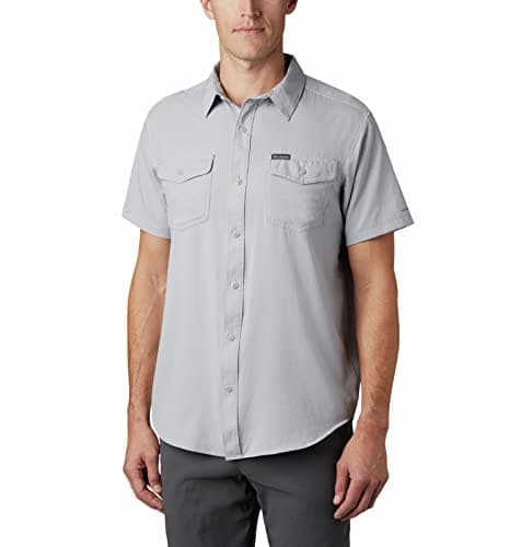 Image of Columbia Men's Utilizer 2 Solid Short Sleeve Shirt Short Sleeve Shirt, Columbia Grey, Size L