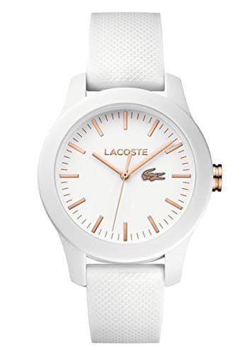 Image of Lacoste Analogue Quartz Watch for Women LACOSTE.12.12 Collection with White Silicone Bracelet - 2000960