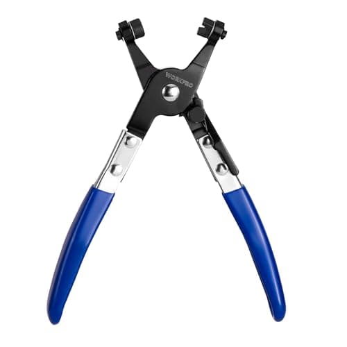 Image of WORKPRO Hose Clamp Pliers Heavy Duty, Clamp Pliers and Swivel Flat Band Hose Clip Pliers, Hose Clamps Removal and Installation Tool, Auto Repairing Tool for Car