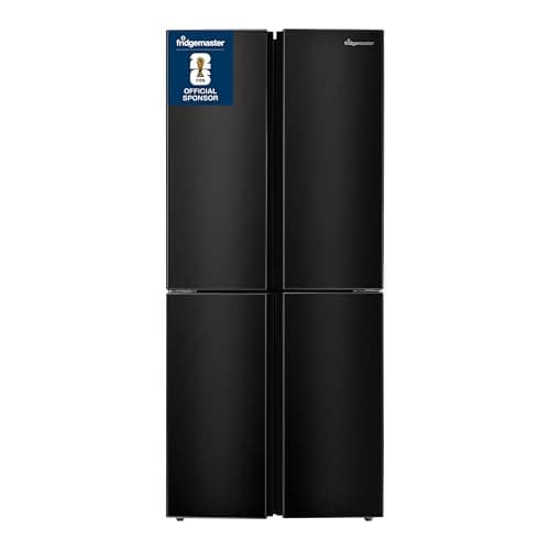 Image of Fridgemaster MQ79394EB Freestanding American 4 Door Fridge Freezer 427L, Total No Frost, Inverter compressor, Black, 64.3D x 79.4W x 181.6H cm, E Rated