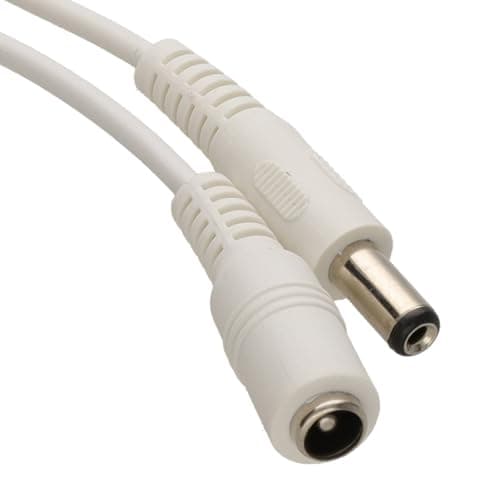 Image of kenable DC Power Extension Cable 5.5mm x 2.1mm Male to Female Plug Socket for CCTV Camera Security Systems 1m White