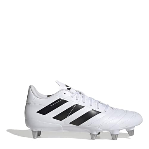 Image of adidas Mens Kakari Adults Soft Ground Rugby Boots White/Black 9 UK