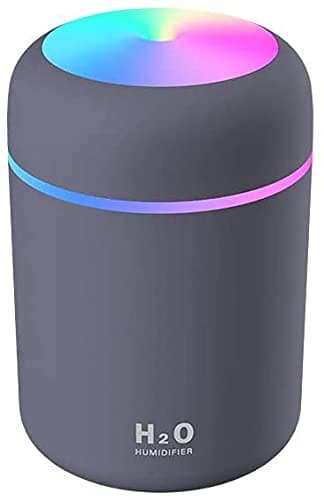 Image of Essential Oil Diffuser Portable Colorful Cool Mini Humidifier, 300ml USB Personal Desktop Humidifier with 7-Color LED Night Light, Auto-Off, Ultra-Quiet, Suitable for Home, Office, Baby Room, Car