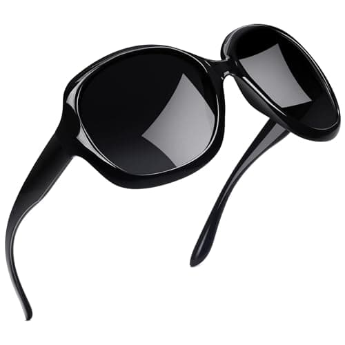 Image of Joopin Fashion Oversized Sunglasses for Women, 100% UV Protection Large Frame Women Sunglasses Polarised Ladies Sun glasses (Elegant Black)