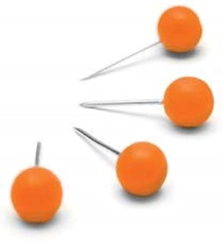 Image of Nobo 1905329 Nobo Notice Board Push Pins - Orange