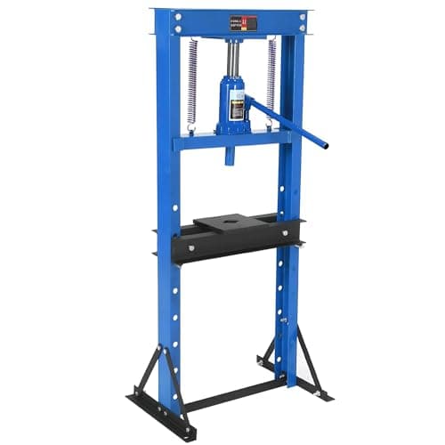 Image of 6 Ton Hydraulic Shop Press, Heavy Duty h-Frame Benchtop Press with Anti-Overpressure Relief Valve, Floor Workshop Press with Enhanced Pressure Bearing Capacity for Bending, Straightening, Garage