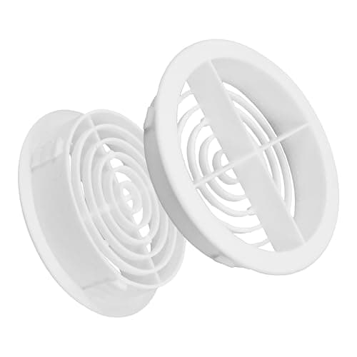 Image of 10 x White Plastic 70mm Round Soffit Air Vents/Upvc Push in Roof Disc/Fascia
