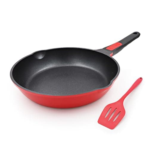 Image of Bobikuke Non Stick Frying Pan 26cm, Skillet Pan with Removable Handle, Aluminum Nonstick Saute Pan for All Stovetops, Oven Safe
