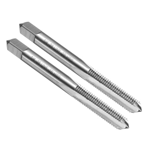 Image of sourcing map 2pcs Hand Bottom Tap 1/4-28 UNF 2B Thread Bottoming Style Threading Taps High Speed Steel HSS6542 Straight Flutes Screw Tapping Tool
