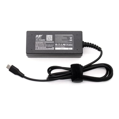 Image of AJP 45W USB C Charger for Toshiba Dynabook Portege X30-F-11N, X30-L, X30L-G, for Lenovo Thinkpad E15 20RE, X390 Yoga 20NN, X13 Yoga Gen 1 20SX Laptop TYPE C Charging Power Adapter