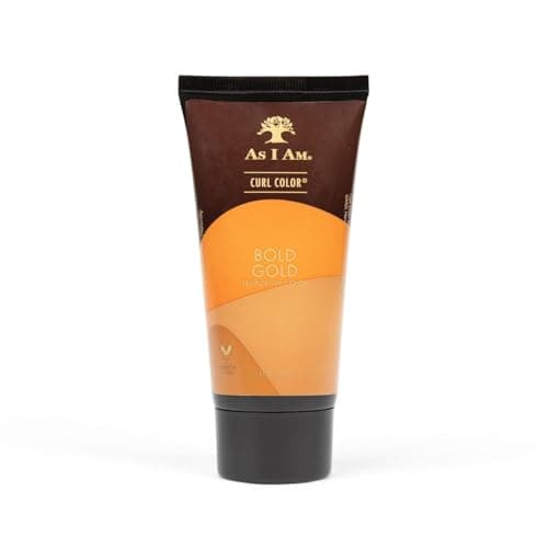 Image of As I Am Curl Color - Bold Gold - 3 ounce - Color & Curling Gel - Temporary Color - Medium Hold - Vegan & Cruelty Free, Jaune