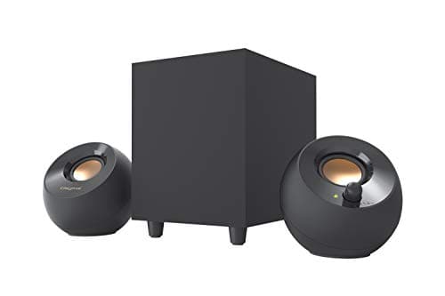 Image of CREATIVE Pebble Plus 2.1 USB-Powered Desktop Speakers with Powerful Down-Firing Subwoofer and Far-Field Drivers, Up to 8W RMS Total Power for Computer PCs and Laptops (Black)