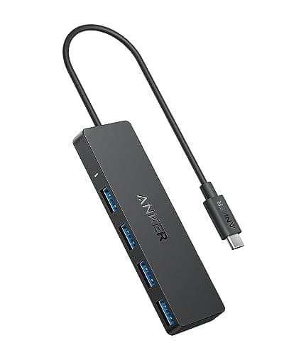 Image of Anker 4-Port USB 3.0 Data Hub, Ultra-Slim 5Gbps USB-C OTG Hub with 20 cm Extended Cable, For MacBook, Mac Pro, Mac mini, iMac, Surface Pro, XPS, PC, Flash Drive, Mobile HDD (Charging Not Supported)