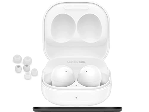 Image of SAMSUNG Galaxy Buds 2, Bluetooth Earbuds, True Wireless, Noise Cancelling, Charging Case, Quality Sound, Water Resistant - (White) (Renewed)