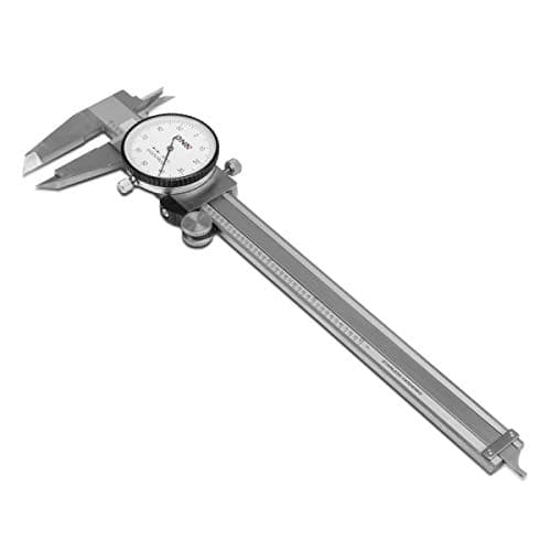 Image of DNA Motoring TOOLS-00055 Premium-Grade Stainless Steel Dial Caliper, 6 Inch, Shockproof Measuring Micrometer w/Lockable Head