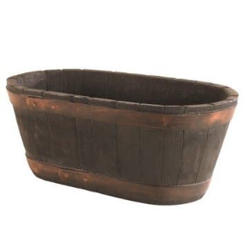 Image of Stylish planter Oakwood Barrel Trough 60cm