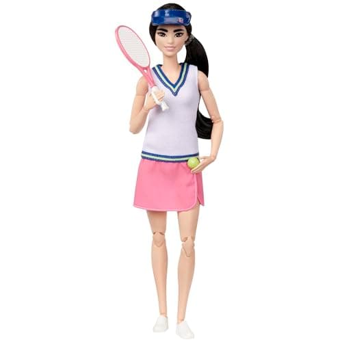 Image of Barbie Doll & Accessories, Career Tennis Player Doll with Racket and Ball, HKT73