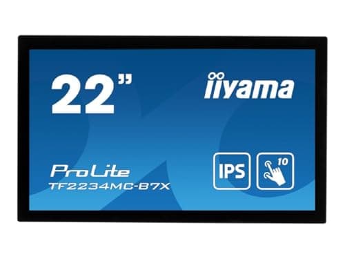 Image of iiyama ProLite TF2234MC-B7X - LED monitor - 22" (21.5" viewable) - open frame - touchscreen - 1920 x 1080 Full HD (1080p) @ 60 Hz - IPS - 350 cd/m² - 1000:1-8 ms - HDMI, VGA, DisplayPort - black
