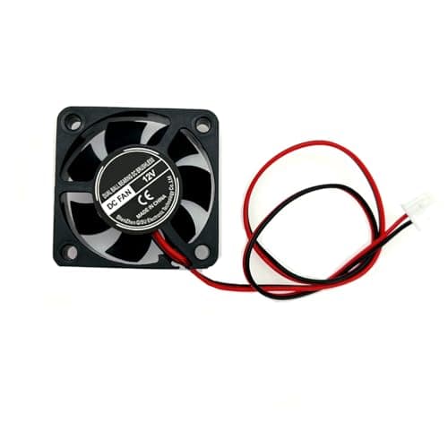 Image of JZK 40x40x10 mm 2pin DC 12V mini silent cooling fan with wires, 4010 small quiet cooling fan 40mm, 4cm 12V brushless DC fan, 3D printer fan with cable and connector