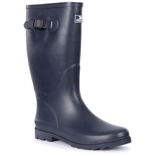 Image of Trespass Men's Wellington Boots Recon X - Blue, Size 10 UK, Men's Waterproof Wellington Boots with Adjustable Buckle, Ideal for Rain, Outdoor, Spring, Autumn
