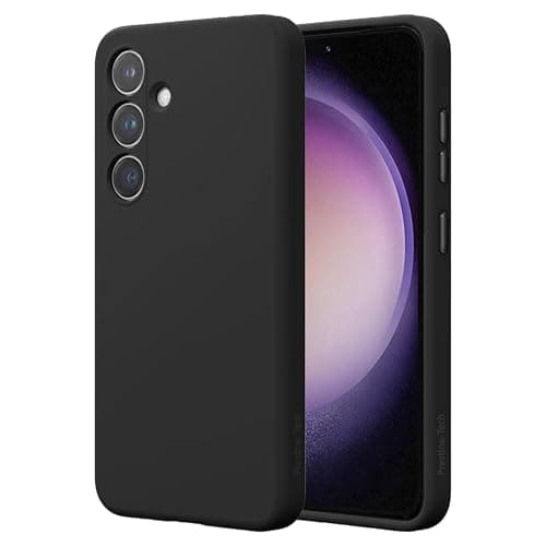 Image of Case Compatible with Samsung Galaxy S23, Silky-Soft Touch Full-Body Protective Phone Silicone Case, Shockproof Cover with Microfiber Lining, Black