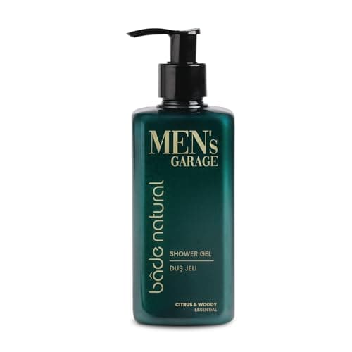 Image of Bade Natural Men’s Garage Body Wash – Revitalizing & Purifying Shower Gel for Men with Aloe Vera – Citrus & Woody Scent – Gentle Cleansing, Hydrating, Sulfate-Free – 10.14 fl oz (300 mL)