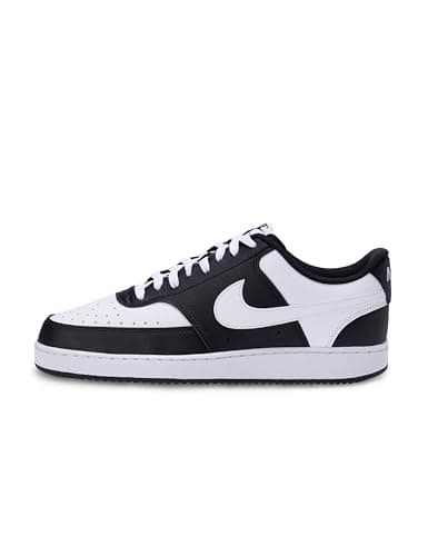 Image of Nike Men's Court Vision Low Sneaker, Black/White, 8