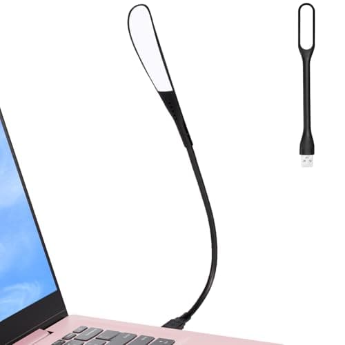 Image of boodgood Dimmable USB Light for Laptop, Mini USB Keyboard Light, Flexible USB Lamp for Notebook Computer (3-Class Adjustable Brightness, On/Off Touch Switch, Black)