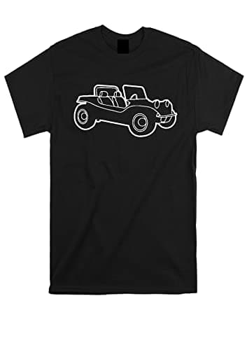 Image of danni rose Beach Buggy Retro Cool T-Shirt, Funny T-Shirt Dune Car (Large) Black