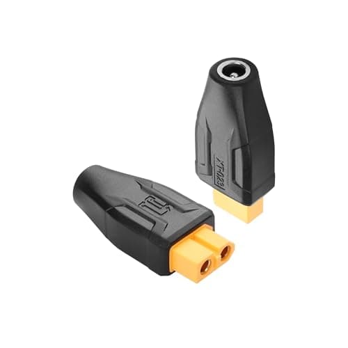 Image of SinLoon 2 Pack XT60 to DC5525 Adapter XT60 to DC 5.5mm X 2.5mm Wireless for TS100 Soldering Iron, FPV Monitor Power,Drone (XT-023)