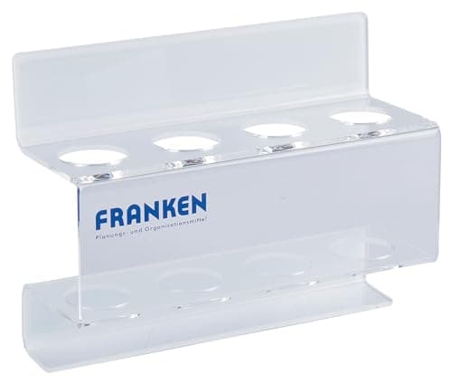 Image of Magnetic Board Marker Holder for 4 Board Markers Acrylic Transparent Magnetic