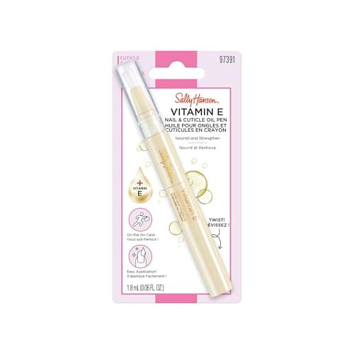 Image of Sally Hansen Vitamin E Nail & Cuticle Oil Pen, Fast Drying Formula with Invisible Finish, Clinically and Dermatologist Tested Infused with Samphire Extract and Vegan Keratin