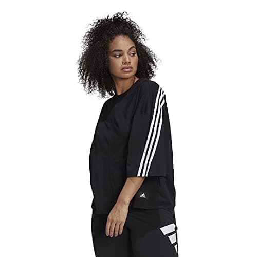 Image of adidas Women's Plus Size Sportwear Future Icons 3-Stripes Tee, Black, 3X