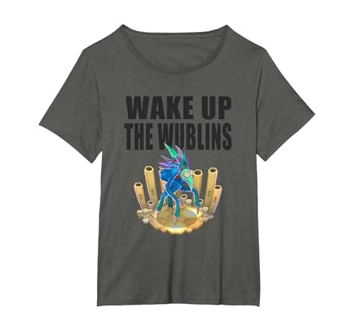 Image of My Singing Monsters-Wake Up The Wublins-Poewk T-Shirt T-Shirt, Women's Plus, Asphalt Grey, 4X