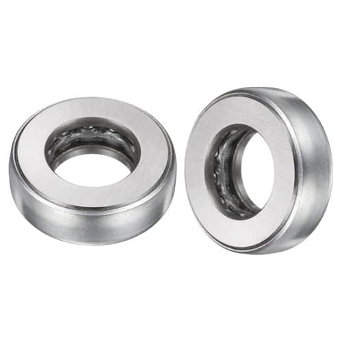 Image of sourcing map 51102 Thrust Bearing, 2pcs Thrust Tapered Roller Bearings Full Complement of Balls Case Hardened Chrome Steel, 15mm ID. x 30mm OD. x 9.6mm t (One-Piece)