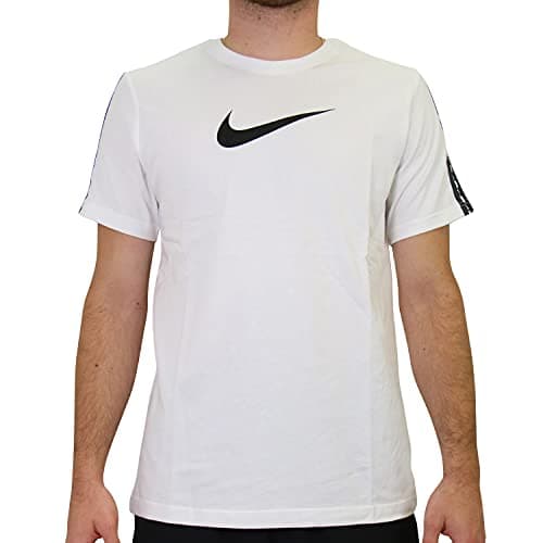 Image of Nike DM4685 M NSW Repeat SS TEE T-Shirt Mens White/Black XL