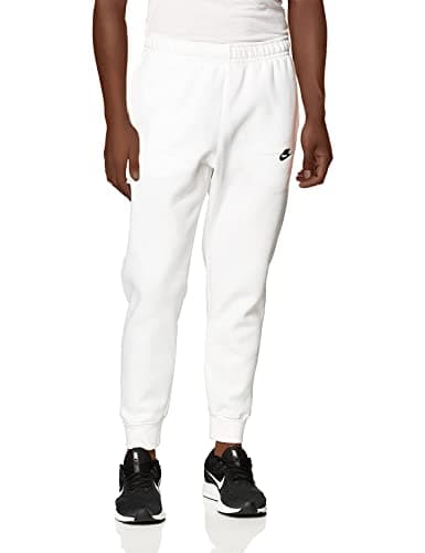 Image of NIKE BV2671-100 Sportswear Club Fleece Pants Men's WHITE/WHITE/BLACK Size S