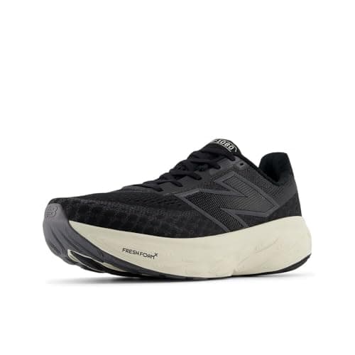 Image of New Balance Men's Fresh Foam X 1080 V14 Running Shoe, Black/Magnet/Linen, 9 UK