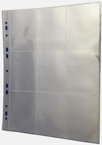 Image of 10 x A4 Collector - Storage Album Pages - Acid Free - Trade Cards - Photography (9 Pockets)
