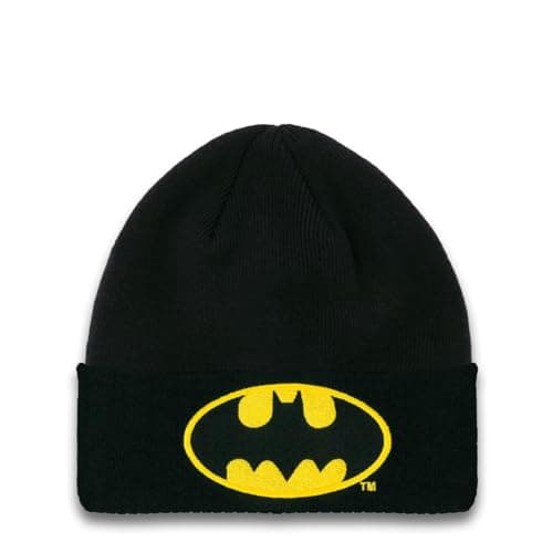 Image of Logoshirt DC Comics - Superhero - Batman Logo Winter Knitted hat - Beanie - Embroidered Logo - Black - Licenced Original Design