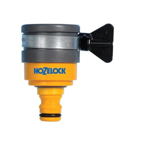 Image of HOZELOCK - Indoor Tap Connector Round ø 20mm -24mm : For Modern Threadless Kitchen Taps, Adjustable Stainless Steel Collar, Easy and Tight Connection, Loose [2177P9000], Yellow