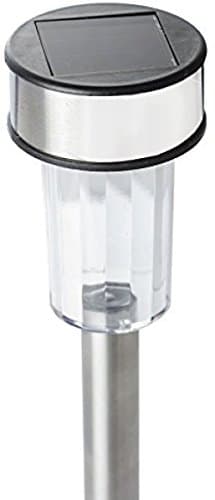 Image of Babz 10 x COLOUR CHANGING STAINLESS STEEL SOLAR LED GARDEN LIGHTS RECHARGEABLE LAMPS