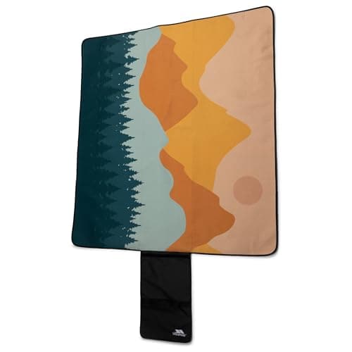 Image of Trespass Waterproof Picnic Blanket Throw - 135cm x 120cm, Acrylic, 100% Polyester