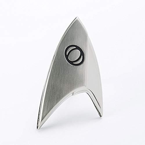 Image of STAR TREK Discovery Science Badge Silver, Silver, Small / Navy