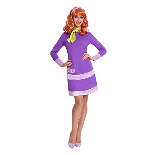 Image of Adult Ladies Daphne Warner Bros Scooby Doo Fancy Dress Costume (UK Dress Size: 10-12)