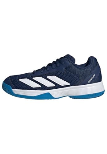 Image of adidas Unisex Kids Courtflash Kids Tennis Shoes, Dark Blue/FTWR White/Bright Blue, 12 UK Child