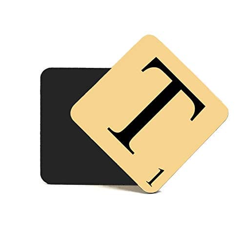 Image of CNC Group Alphabet MDF Coaster Letter T Personalise Your Coffee Table, Word Name Maker