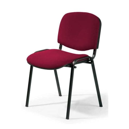 Image of Topsit ISO Visitor Chair Comfortable Stackable Conference Chair with Padded Seat and Backrest Single Item (Bordeaux)